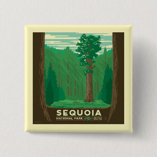 Sequoia National Park 15 Cm Square Badge