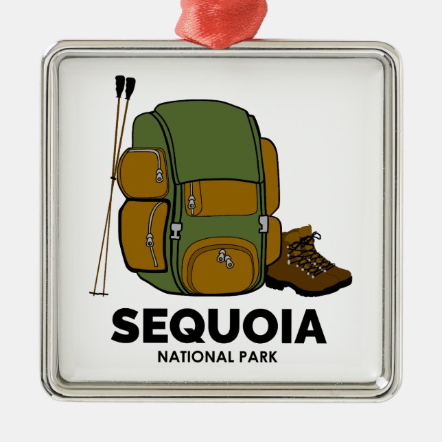 Sequoia National Park Backpack Metal Ornament (Front)