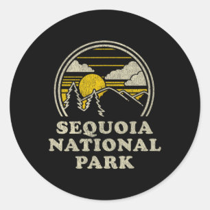 Sequoia National Park California Ca T Shirt Vintag Classic Round Sticker