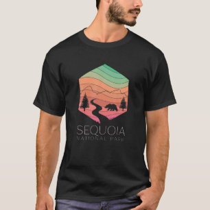 Sequoia National Park California Forest Retro Camp T-Shirt