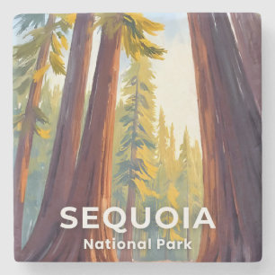 Sequoia National Park California Travel Stone Coaster