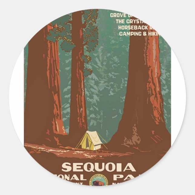 Sequoia National Park Classic Round Sticker (Front)