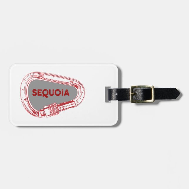 Sequoia National Park Climbing Carabiner Luggage Tag (Front Horizontal)