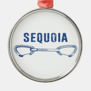 Sequoia National Park Climbing Quickdraw Metal Ornament