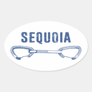 Sequoia National Park Climbing Quickdraw Oval Sticker