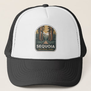Sequoia National Park Forest Trail Badge Trucker Hat