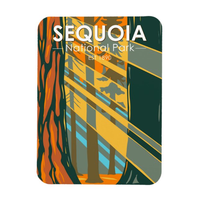 Sequoia National Park Giant Sequoia Trees Magnet (Vertical)