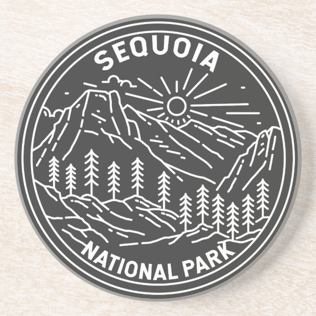 Sequoia National Park Giant Sequoia Trees Monoline Coaster (Front)