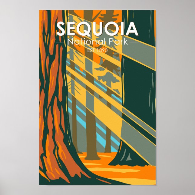 Sequoia National Park Giant Sequoia Trees Poster (Front)