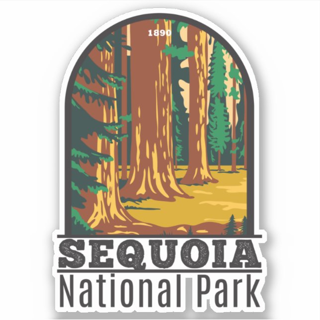 Sequoia National Park Giant Sequoia Trees Vintage (Front)