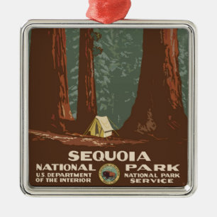 Sequoia National Park Metal Tree Decoration