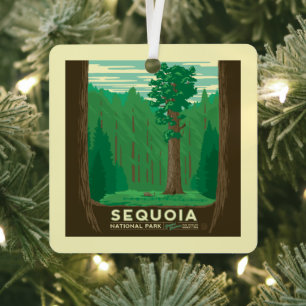 Sequoia National Park Metal Tree Decoration