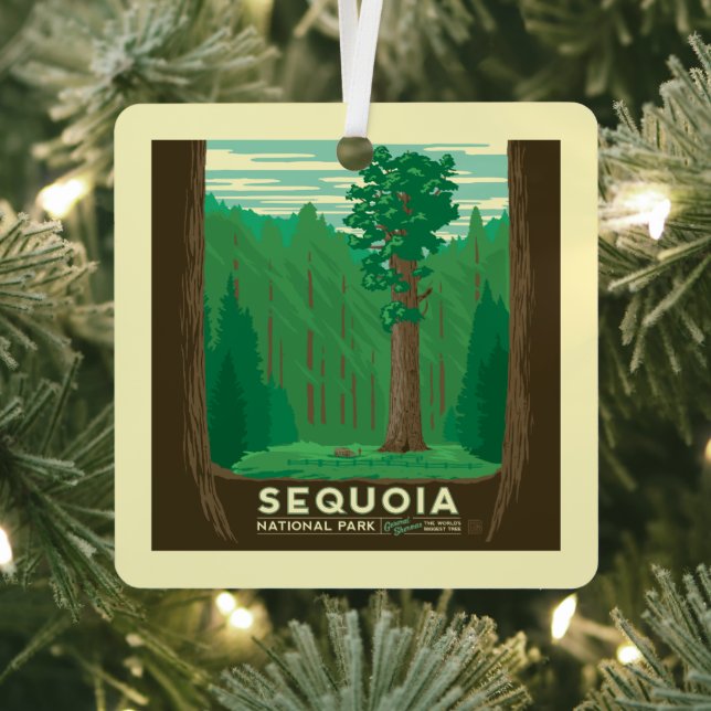 Sequoia National Park Metal Tree Decoration (Insitu)