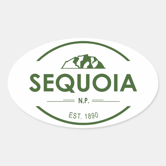 Sequoia National Park Oval Sticker (Front)