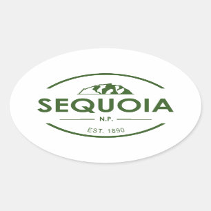 Sequoia National Park Oval Sticker
