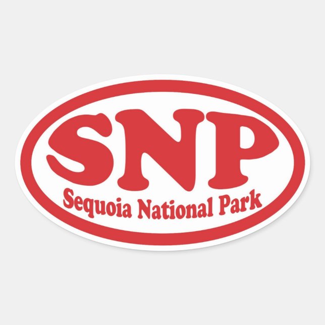 Sequoia National Park red oval sticker (Front)