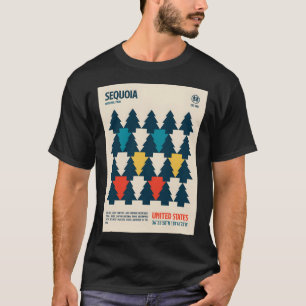 Sequoia National Park Retro Travel Art T-Shirt