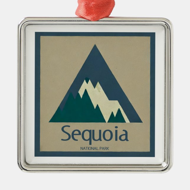 Sequoia National Park Rustic Metal Ornament (Front)