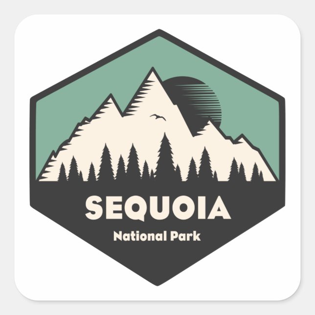 Sequoia National Park Square Sticker (Front)
