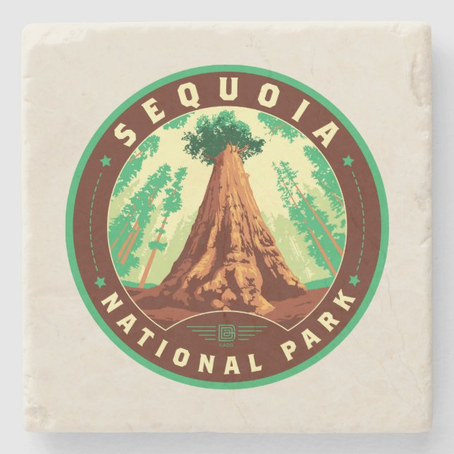 Sequoia National Park Stone Coaster (Front)