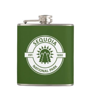 Sequoia National Park Sun Trees Hip Flask