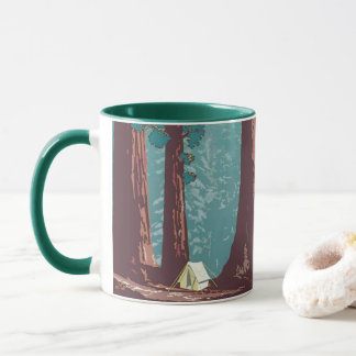 Sequoia National Park Tent Camping Mug