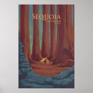 Sequoia National Park Travel Poster