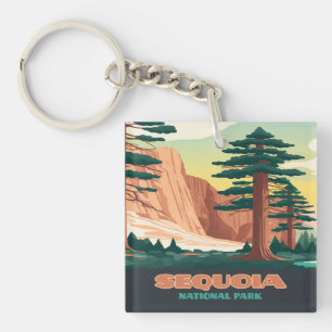 Sequoia National Park Trees Mountains Key Ring