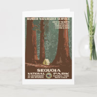 Sequoia National Park USA Vintage Travel Poster