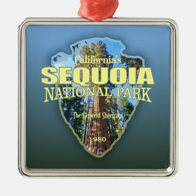 Sequoia NP (arrowhead) Metal Ornament (Front)