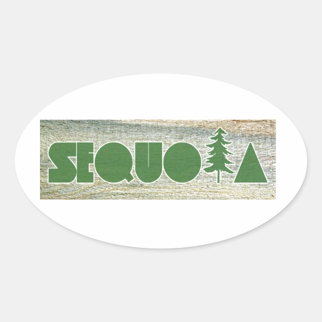 Sequoia Oval Sticker (Front)