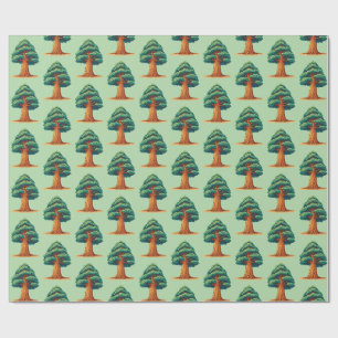Sequoiadendron giganteum tree wrapping paper