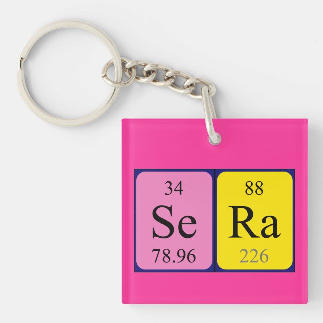 Sera periodic table name keyring (Front)
