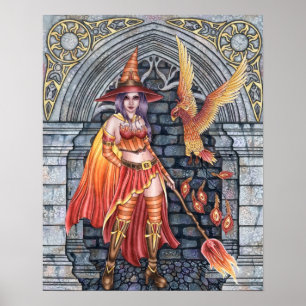 Serafina & Firenze - Fire Witch Poster
