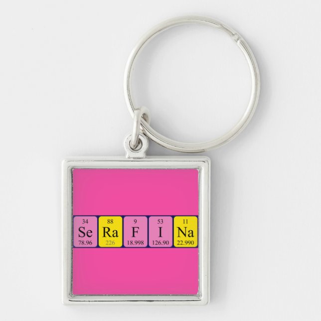 Serafina periodic table name keyring (Front)