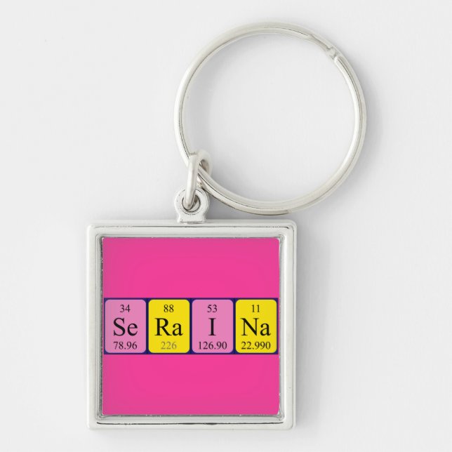 Seraina periodic table name keyring (Front)