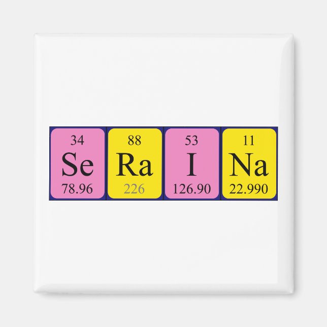 Seraina periodic table name magnet (Front)