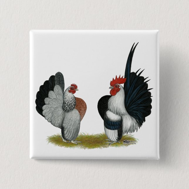 Serama Bantams 15 Cm Square Badge (Front)