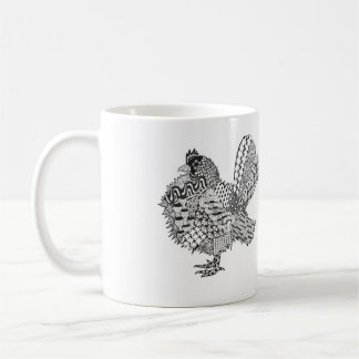 serama frizzle chicken coffee cup
