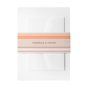Serape Fall Season Lateral Stripes Wedding Invitation Belly Band