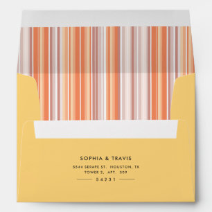 Serape Fall Season Stripes Pre-addressed Envelope