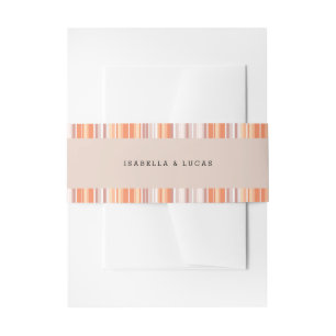 Serape Fall Season Vertical Stripes Invitation Belly Band