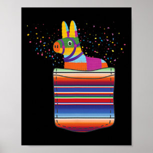 Serape Pocket Pinata Mexican Fiesta (not An Actual Poster