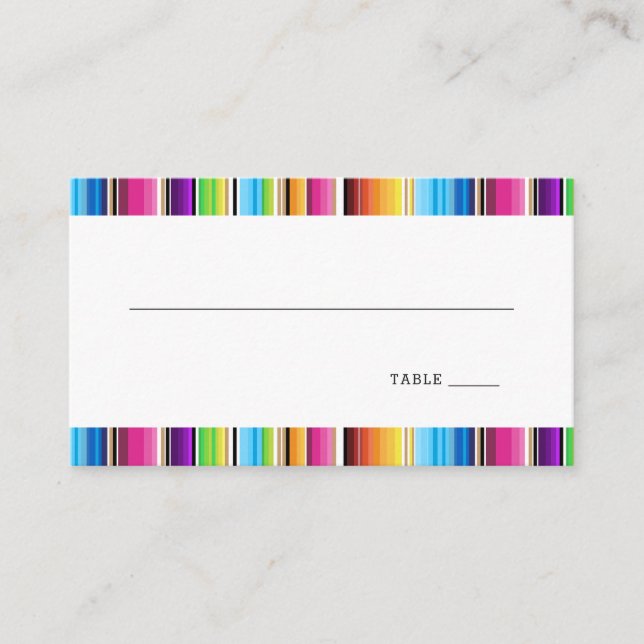 Serape Spring Place Card (Front)
