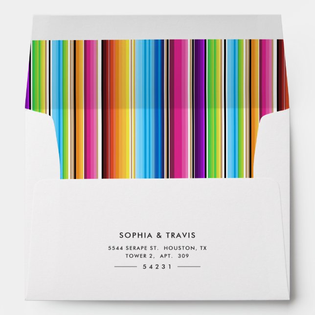 Serape Spring Stripes | Pre-addressed Envelop Envelope (Back (Bottom))