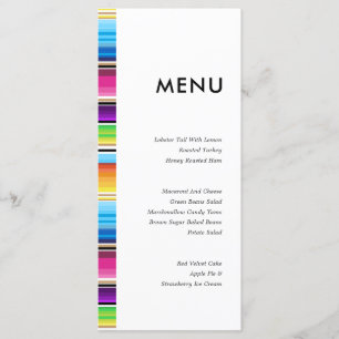 Serape Spring Stripes Wedding Menu