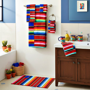 Serape stripes bath towel set
