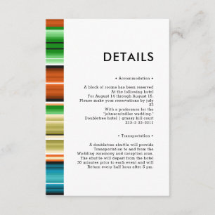 Serape Summer Details Enclosure Card