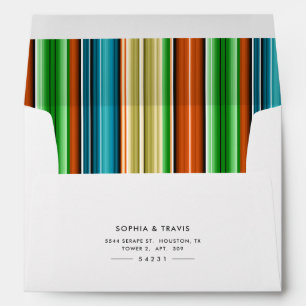 Serape Summer Stripes Pre-addressed Envelop Envelope