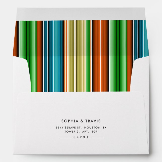 Serape Summer Stripes | Pre-addressed Envelop Envelope (Back (Bottom))